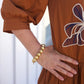 Susan Shaw Gold Bead Stretch Bracelet