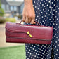Burgundy Clutch Bag