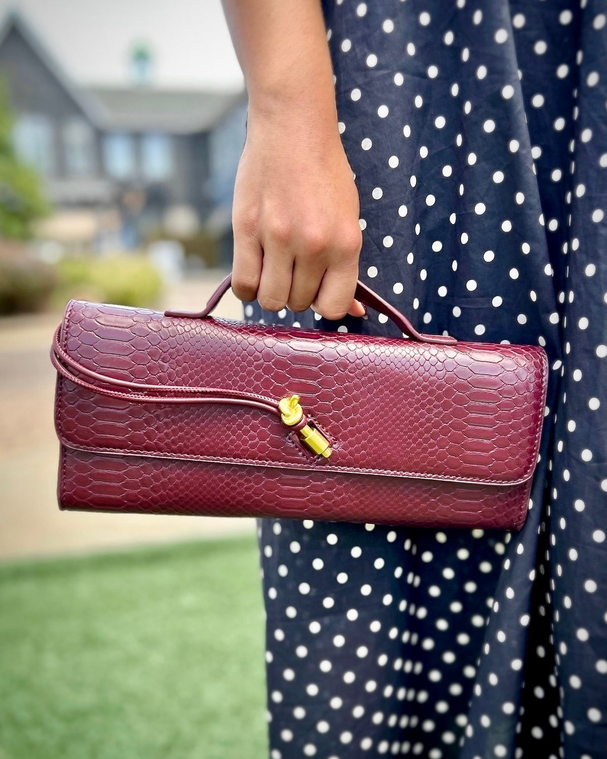 Burgundy Clutch Bag