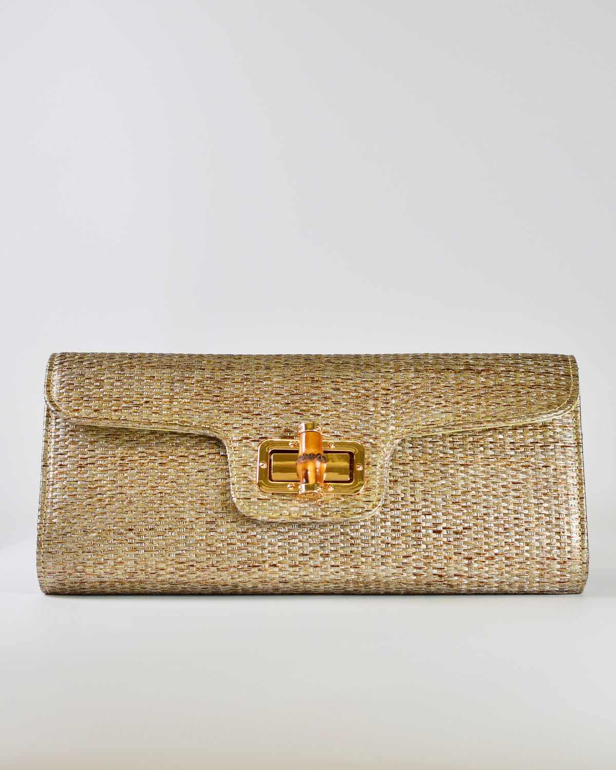 Bamboo Clutch - Gold