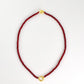 Crystal Bead Necklace - Burgundy