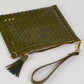 Veda Woven Crossbody & Clutch Bag - Olive