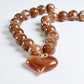 Kaiden Chunky Bead Necklace - Mocha