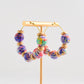 Beaded Rainbow Hoop Earrings