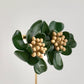 Resin Flower Statement Earrings - Green