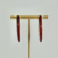 Burgundy Acrylic Teardrop Earrings