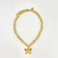 Susan Shaw Butterfly Gold Chain Link Necklace