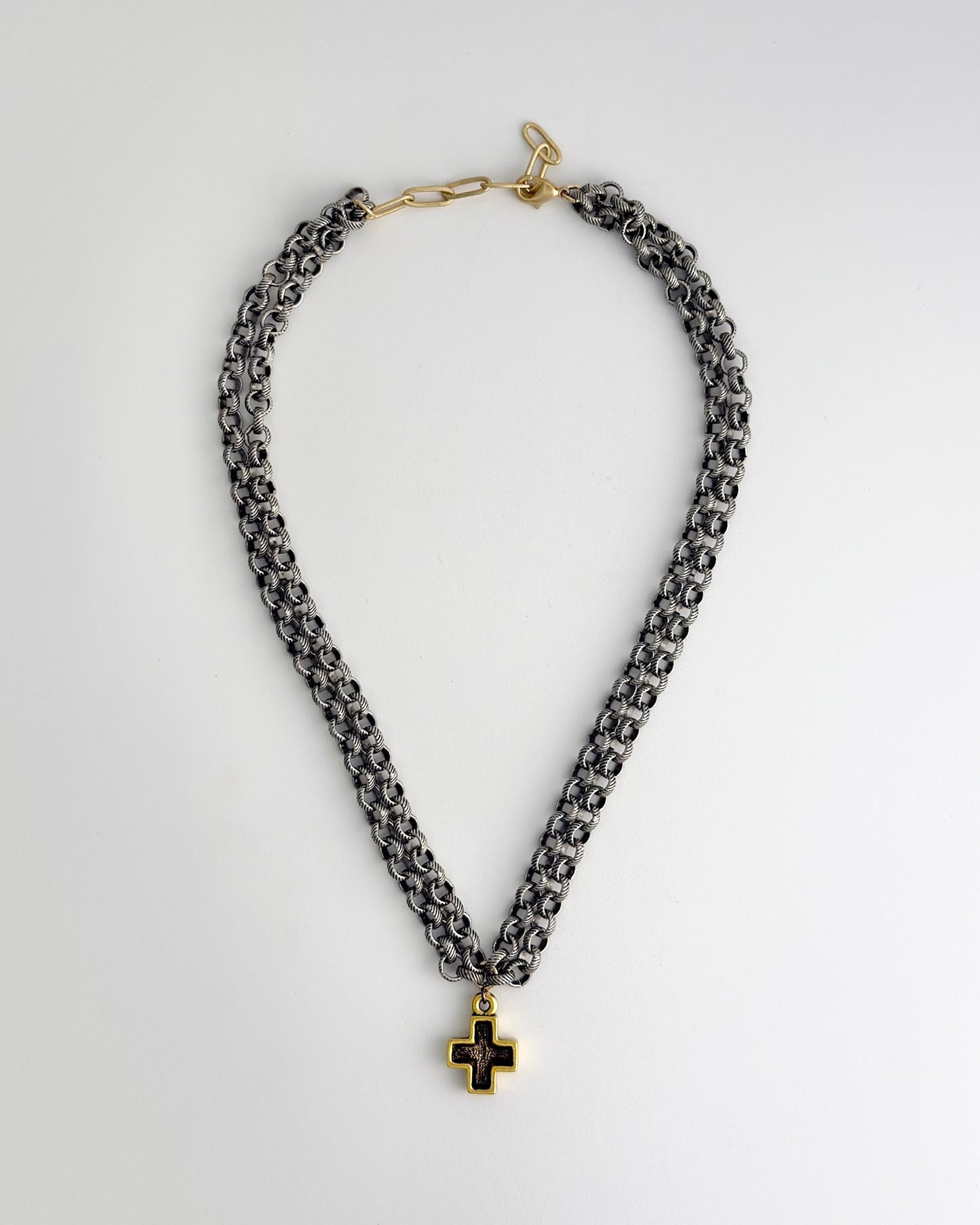 Handmade Layered Cross Necklace