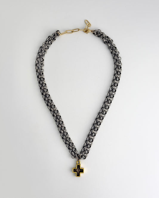 Handmade Layered Cross Necklace