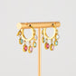 Round Crystal Charm Huggie Earrings