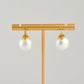 Pearl Charm Hoop Earrings