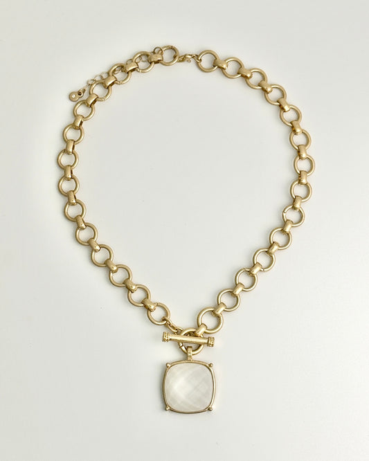 Gem Necklace - White