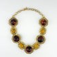 Rust & Gold Stone Necklace