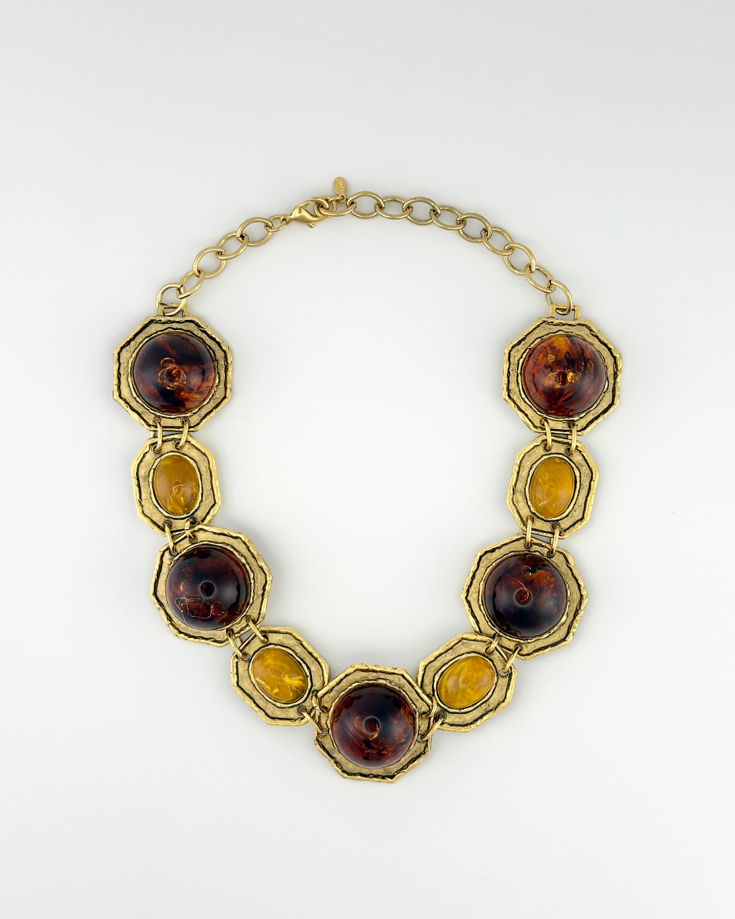 Rust & Gold Stone Necklace