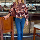 Tiffany Floral Top - Brown