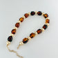 Gold& Brown Beaded Necklace