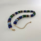 Multi Shape Bead Necklace  - Blue