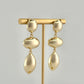 Gold Geometric Triple Drop Earrings