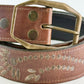 Teak Rustic Mohawk Leather Belt
