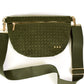 Suede Westlyn Woven Bum Bag - Olive