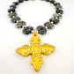 Smokey Labradorite Kait Cross Necklace
