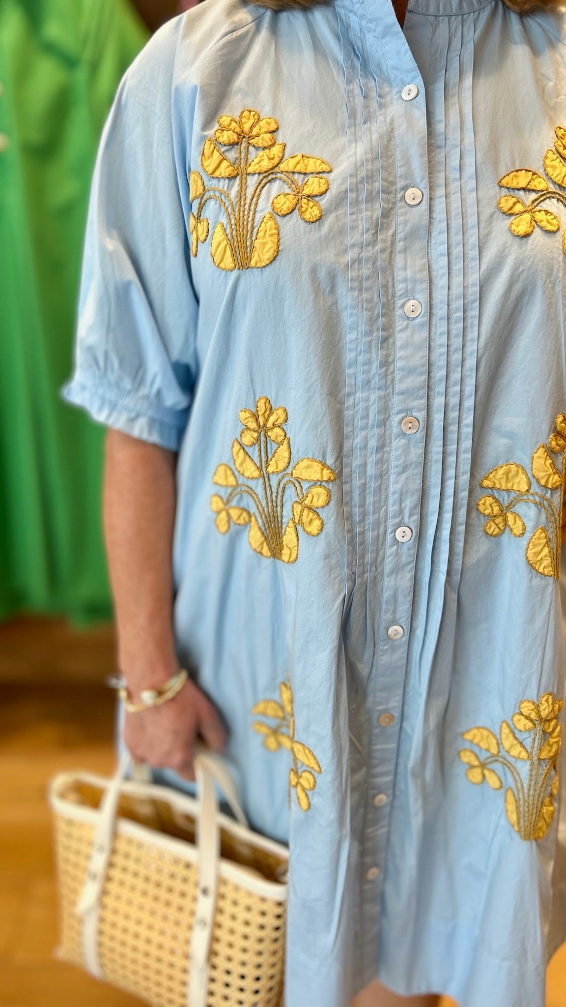 Uncle Frank Embroidery Dress - Blue