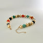 Mixed Stone & Gold Ball Necklace - Multi
