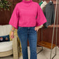 Evangeline Turtleneck Sweater - Fuchsia