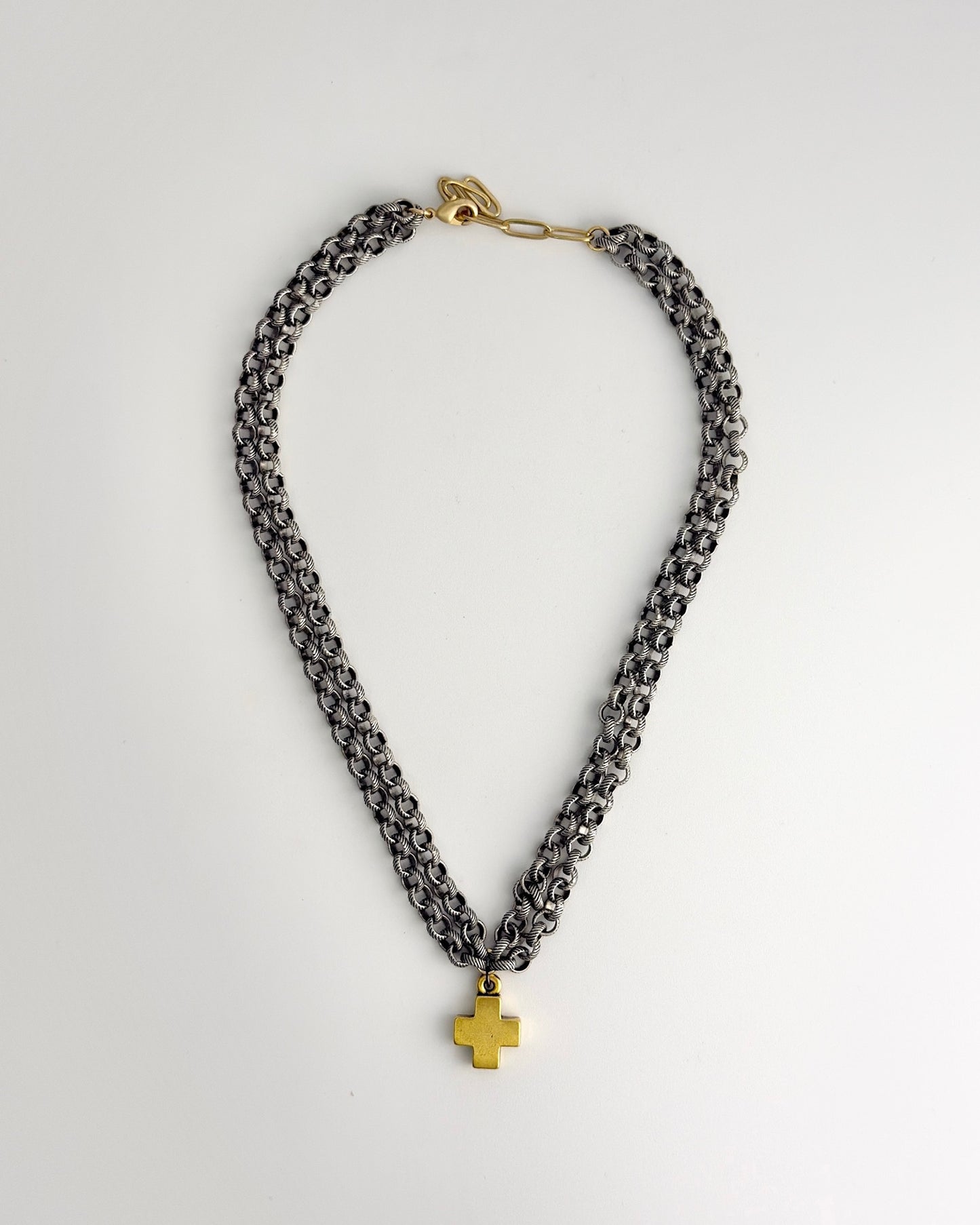 Handmade Layered Cross Necklace