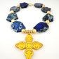 Blue Sea Jasper Kait Cross Necklace
