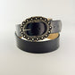 Black Bedazzle Leather Belt