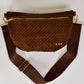 Suede Westlyn Woven Bum Bag - Chocolate