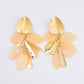 Hammered/Stone Earrings - Beige