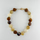 Multi Color Stone Bead Necklace - Brown