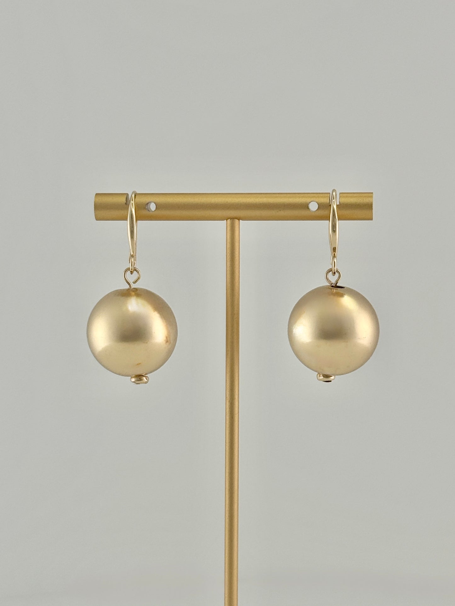 20mm Metal Ball Earrings - Gold