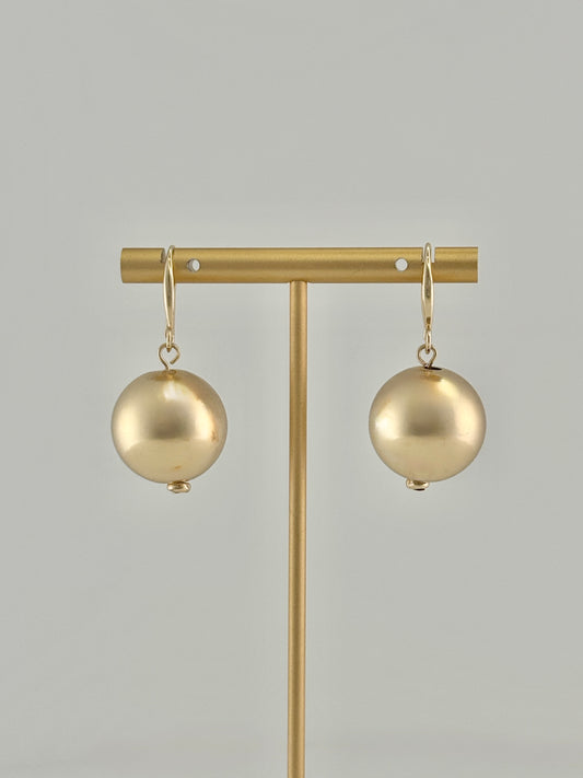 20mm Metal Ball Earrings - Gold