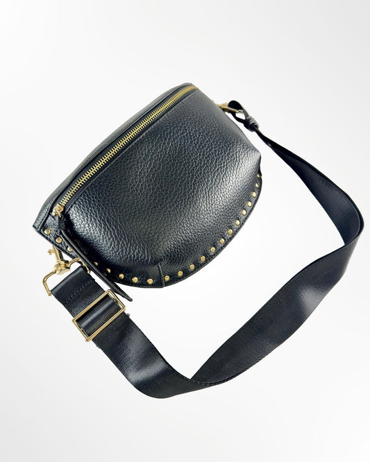 Fanny Pack With Studs - Black