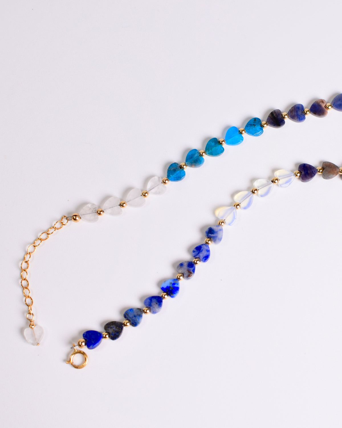 Jenny Baker Pippa Heart Necklace - Ombre Blue