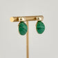 Resin Round Stud Earrings - Jade