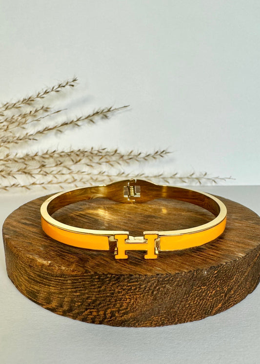 H Bracelet - Gold/Orange