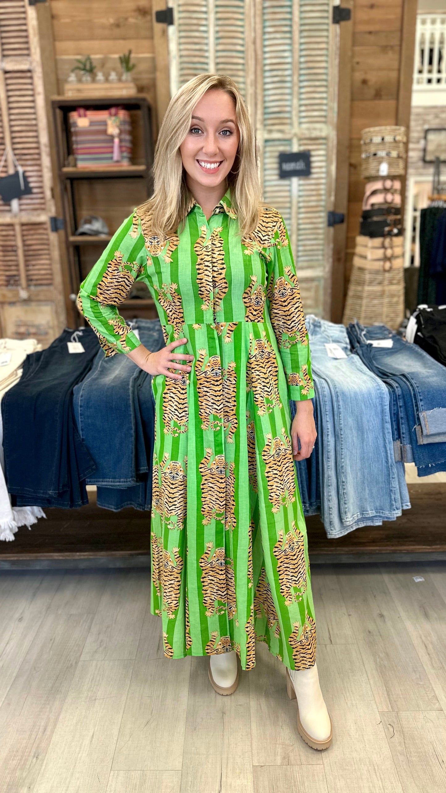 Guadalupe Luciana Dress - Green