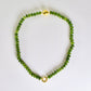 Olive Stone Bead Necklace