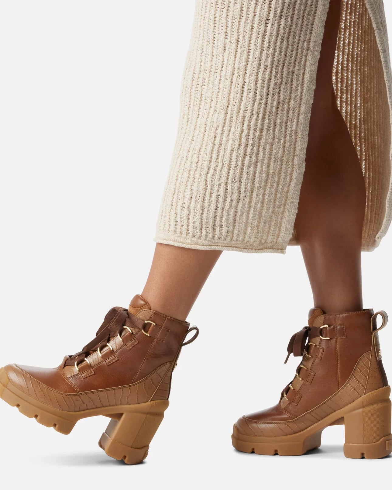 Sorel Caribou X Heel Lace Velvet Tan - Main Image