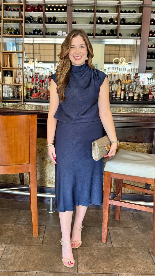 Adalaide Satin Cowl Neck Top