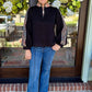 Vienna Quilted Quarter Zip - Black & Plaid