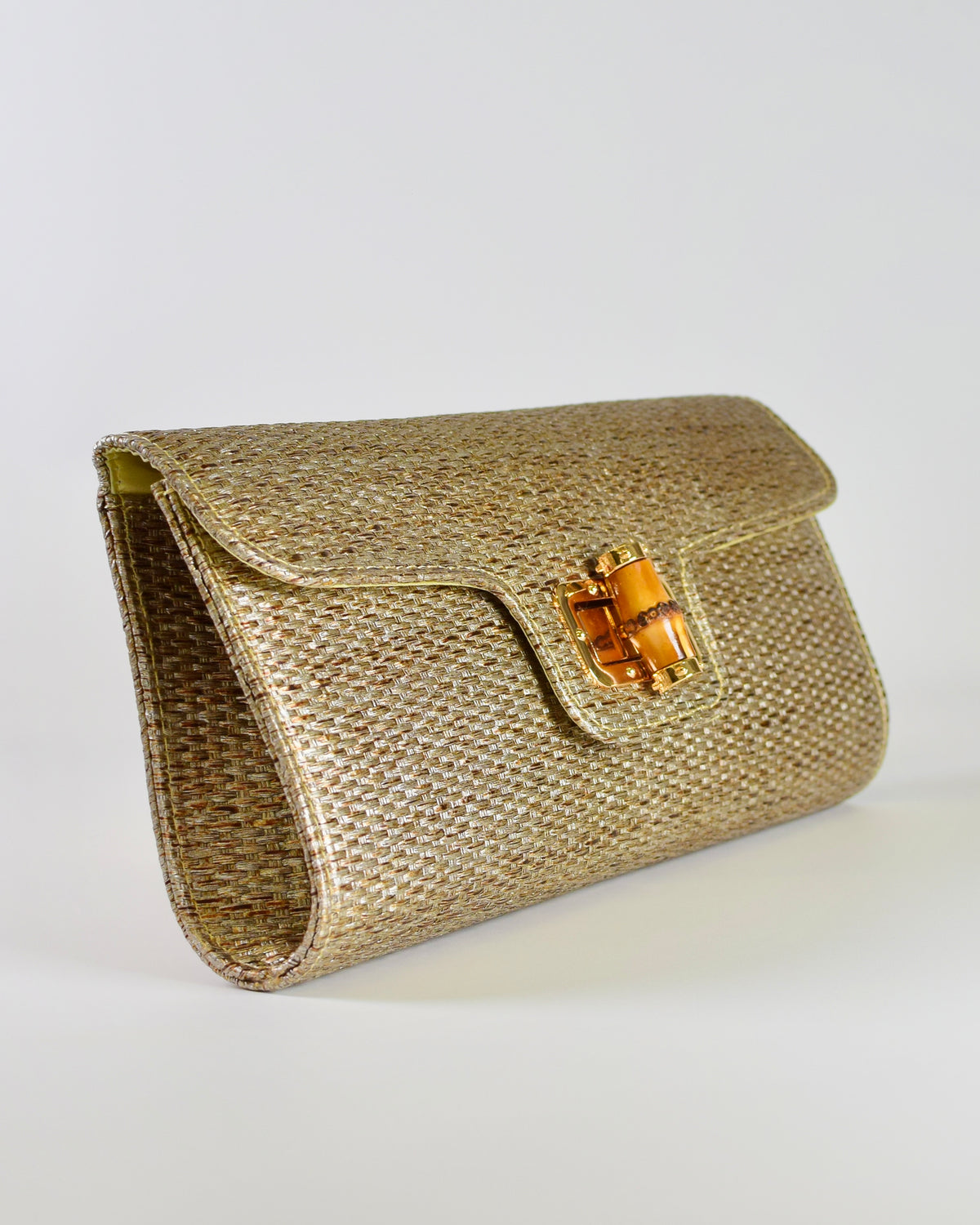 Bamboo Clutch - Gold