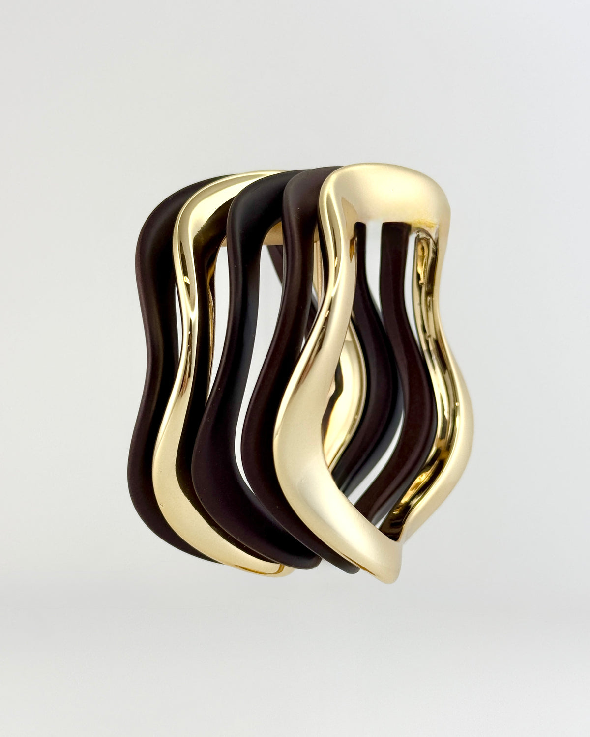 Brown/Gold Bangle Bracelet Set