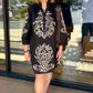 Animal Print Applique Dress
