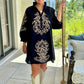 Animal Print Applique Dress