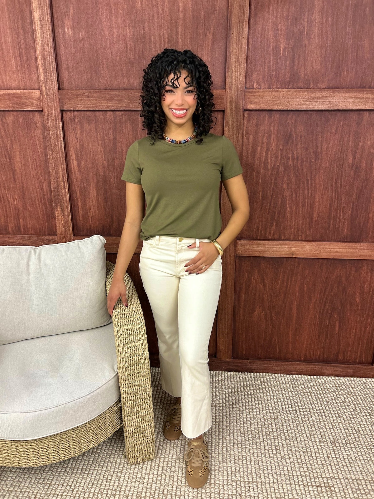 Theia Olive Top